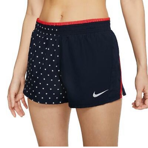 Nike Pants - NWT Nike Women's Tempo Printed Lined Running Shorts - Size XS in Navy
